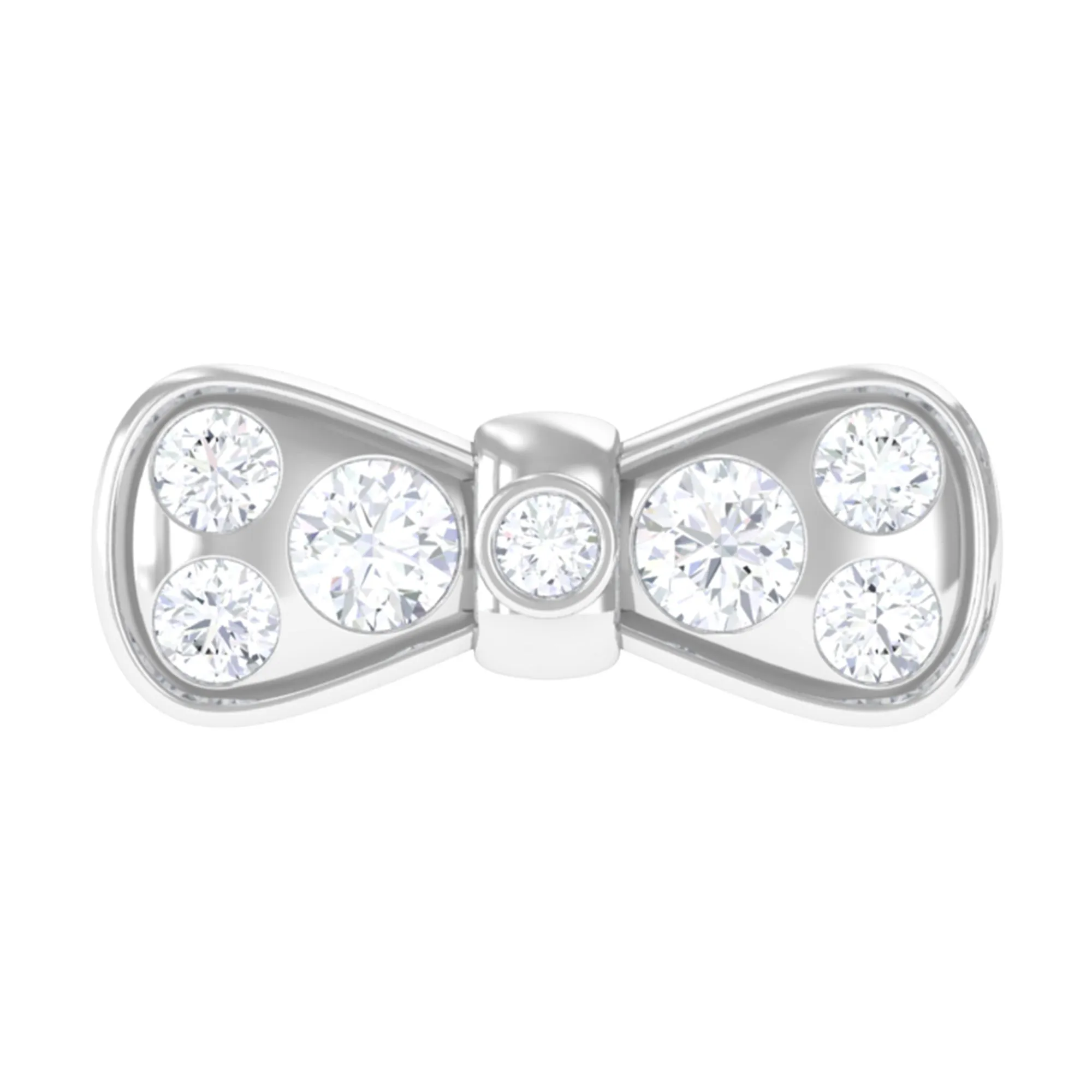 Cute Moissanite Gold Bow Cartilage Earring