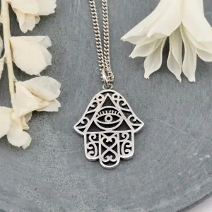 Decorative Hamsa Eye Necklace