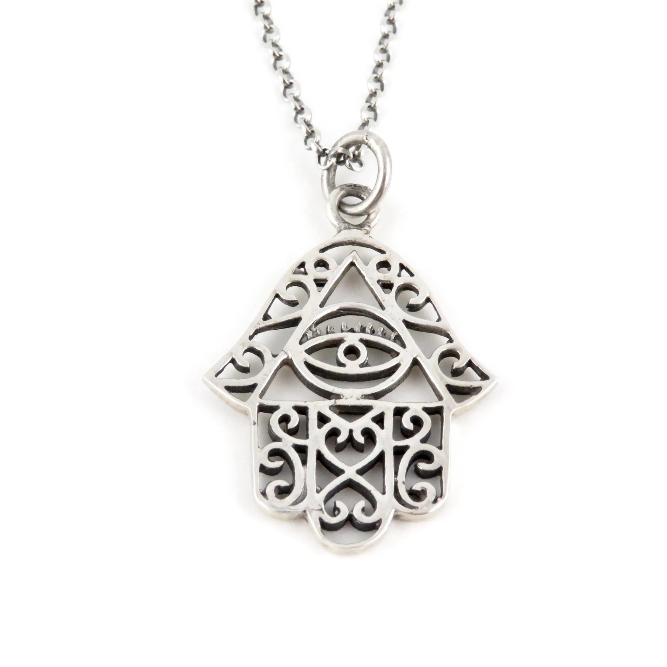 Decorative Hamsa Eye Necklace