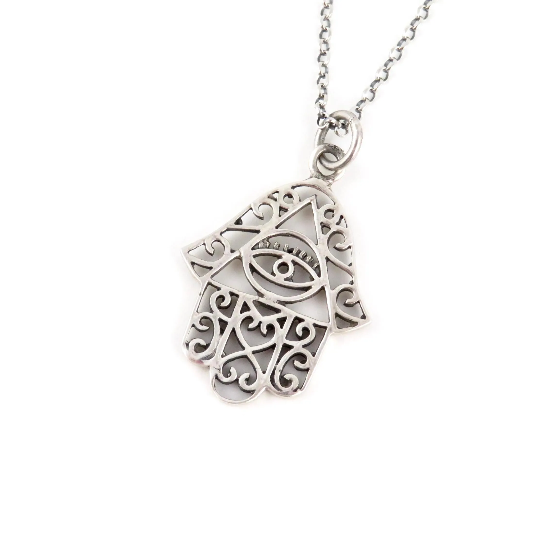 Decorative Hamsa Eye Necklace