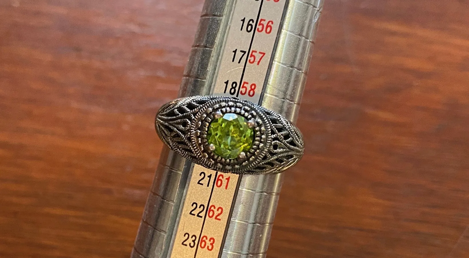 Designer CNA Sterling Silver 925 Peridot Sterling Silver 925 Ring