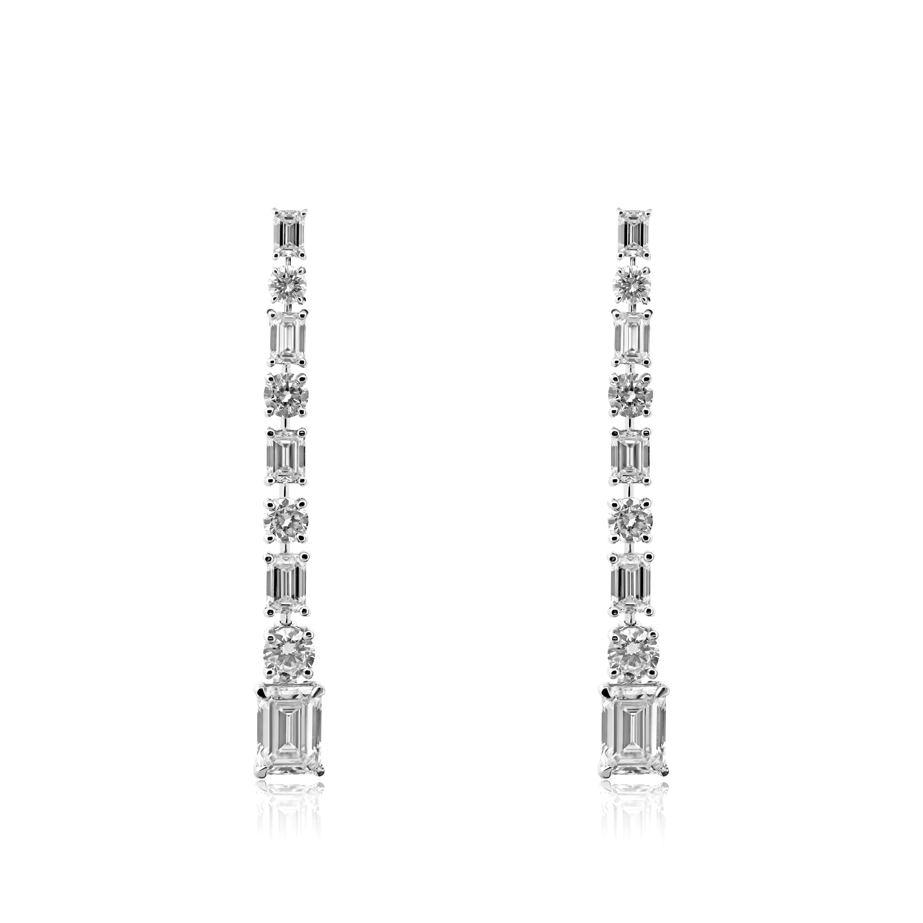 Diamond Earrings 4.85cts TW