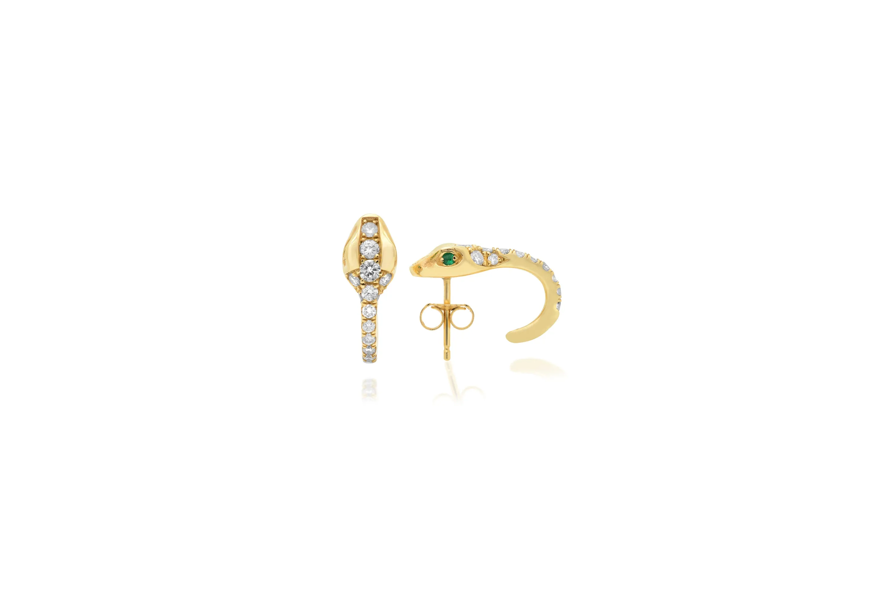 Diamond Snake Earrings
