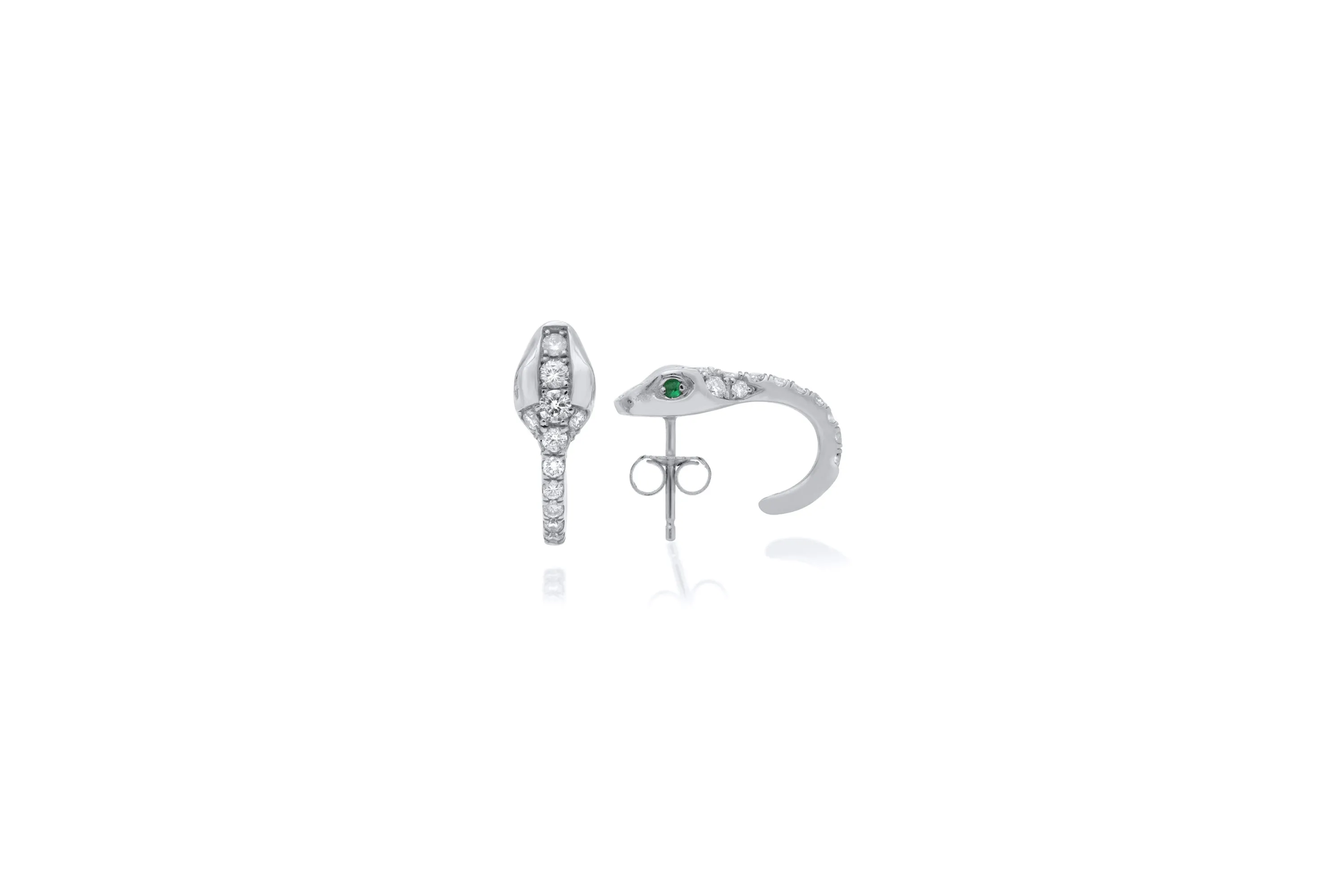 Diamond Snake Earrings