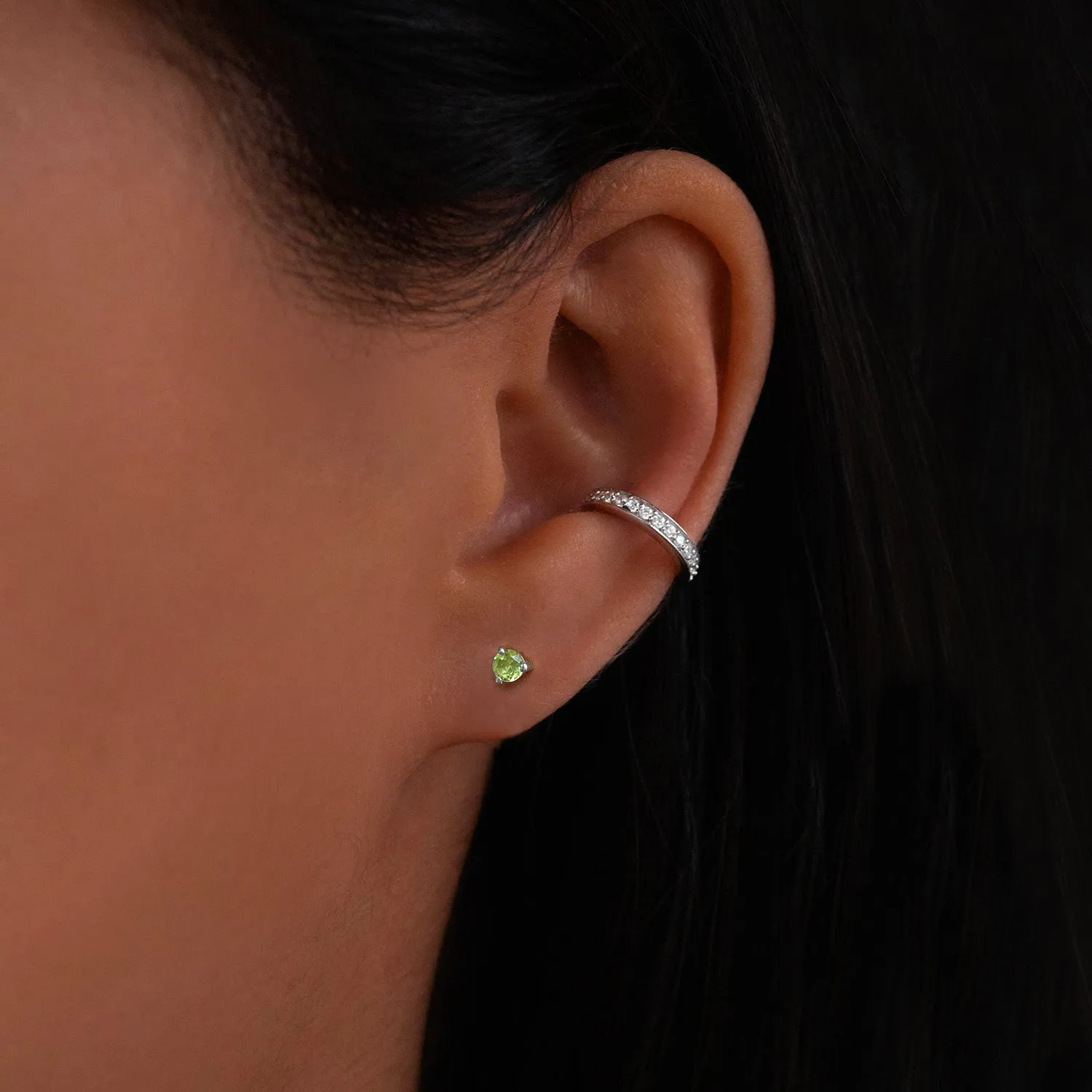 Element Studs | Silver & Peridot