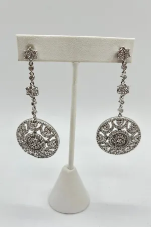 Elen Henderson Crystal Disc Chandelier Earrings