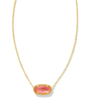 Elisa Necklace - Gold Coral Pink MOP