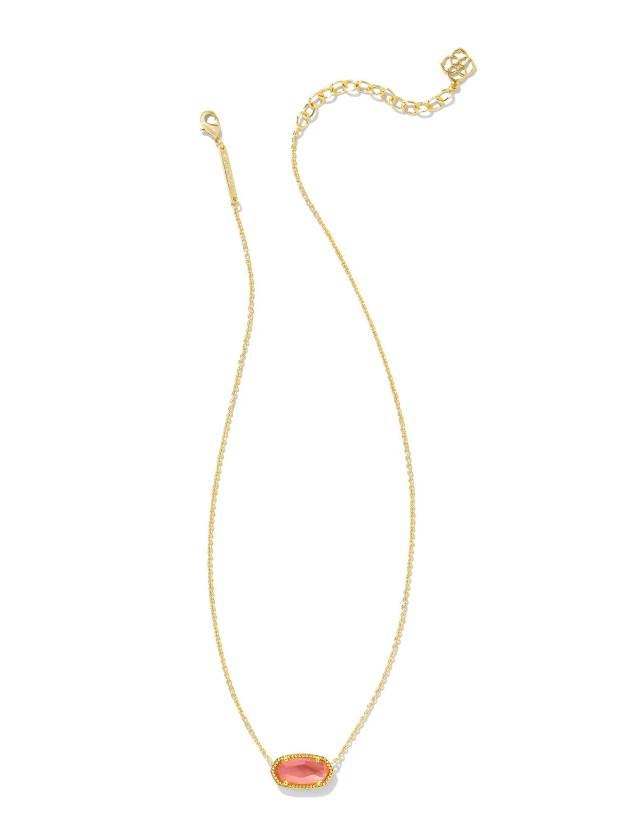 Elisa Necklace - Gold Coral Pink MOP