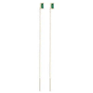 Emerald baguette threaders