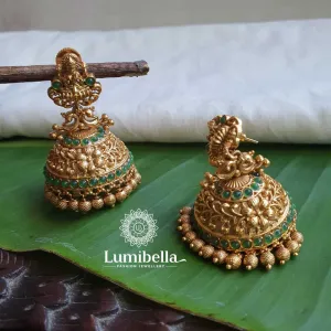 Emerald Bridal Jhumkas