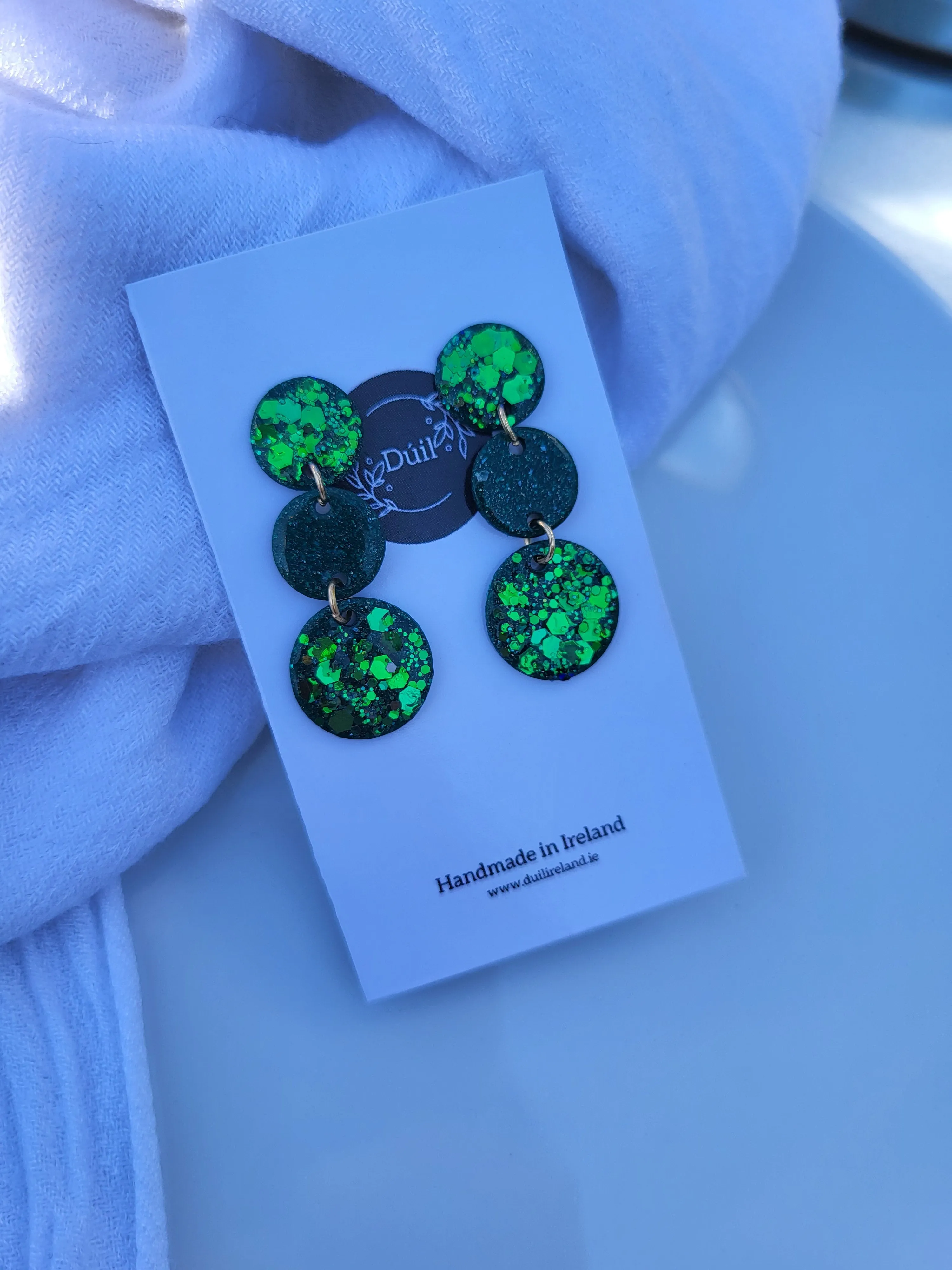 Emerald drop earrings