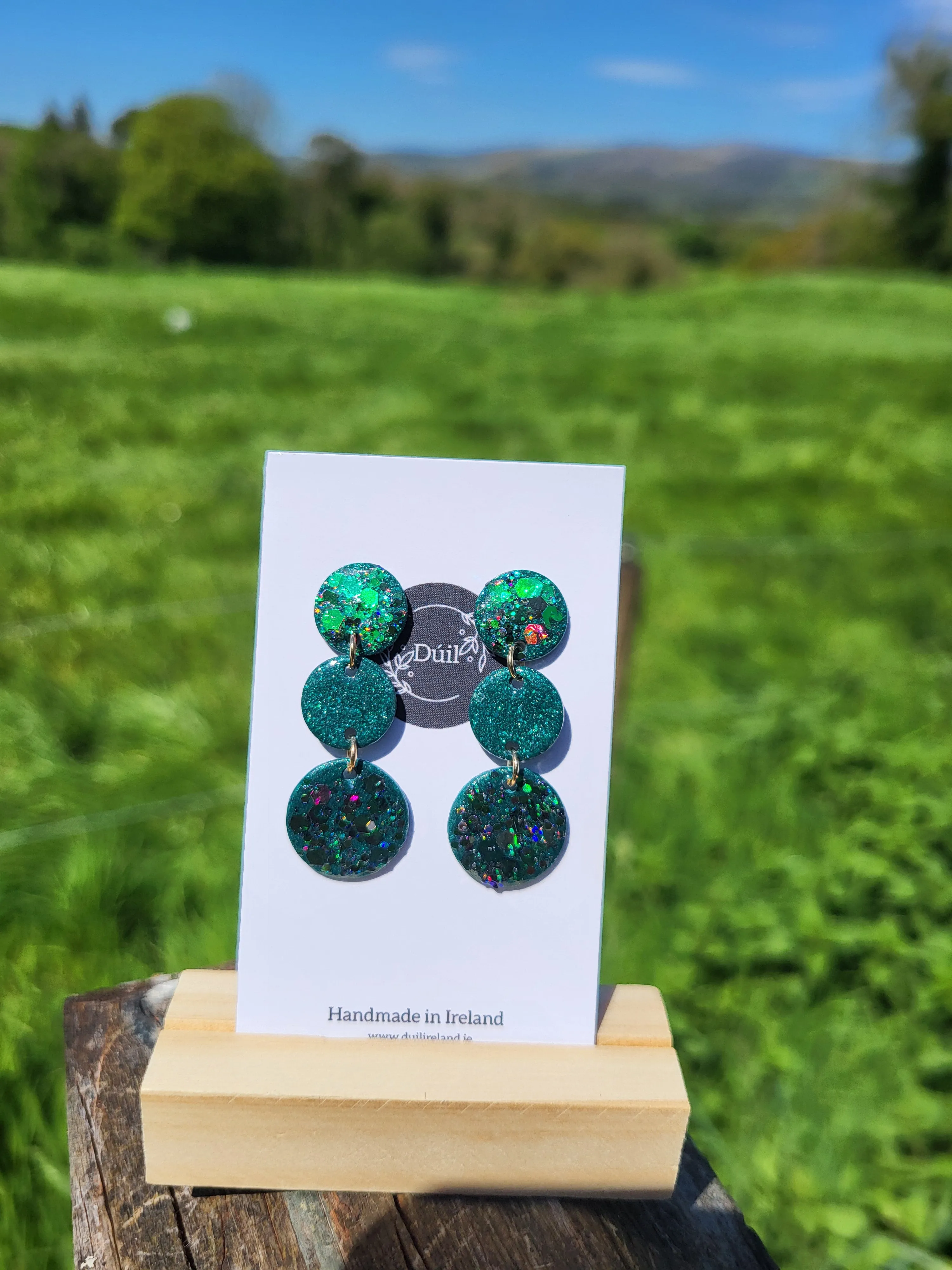 Emerald drop earrings