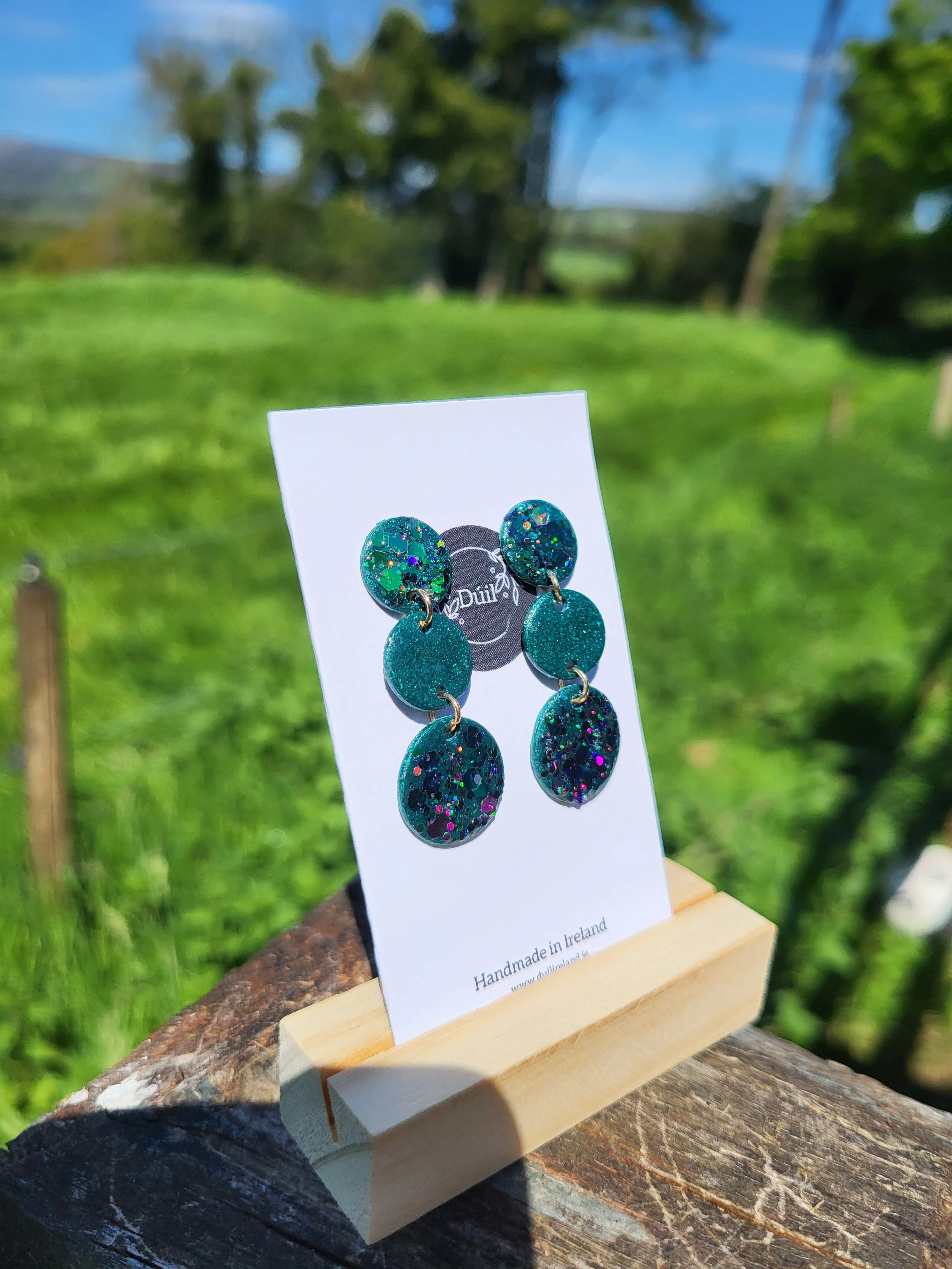 Emerald drop earrings