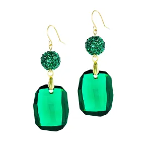 EMERALD ROYALE STATEMENT EARRINGS