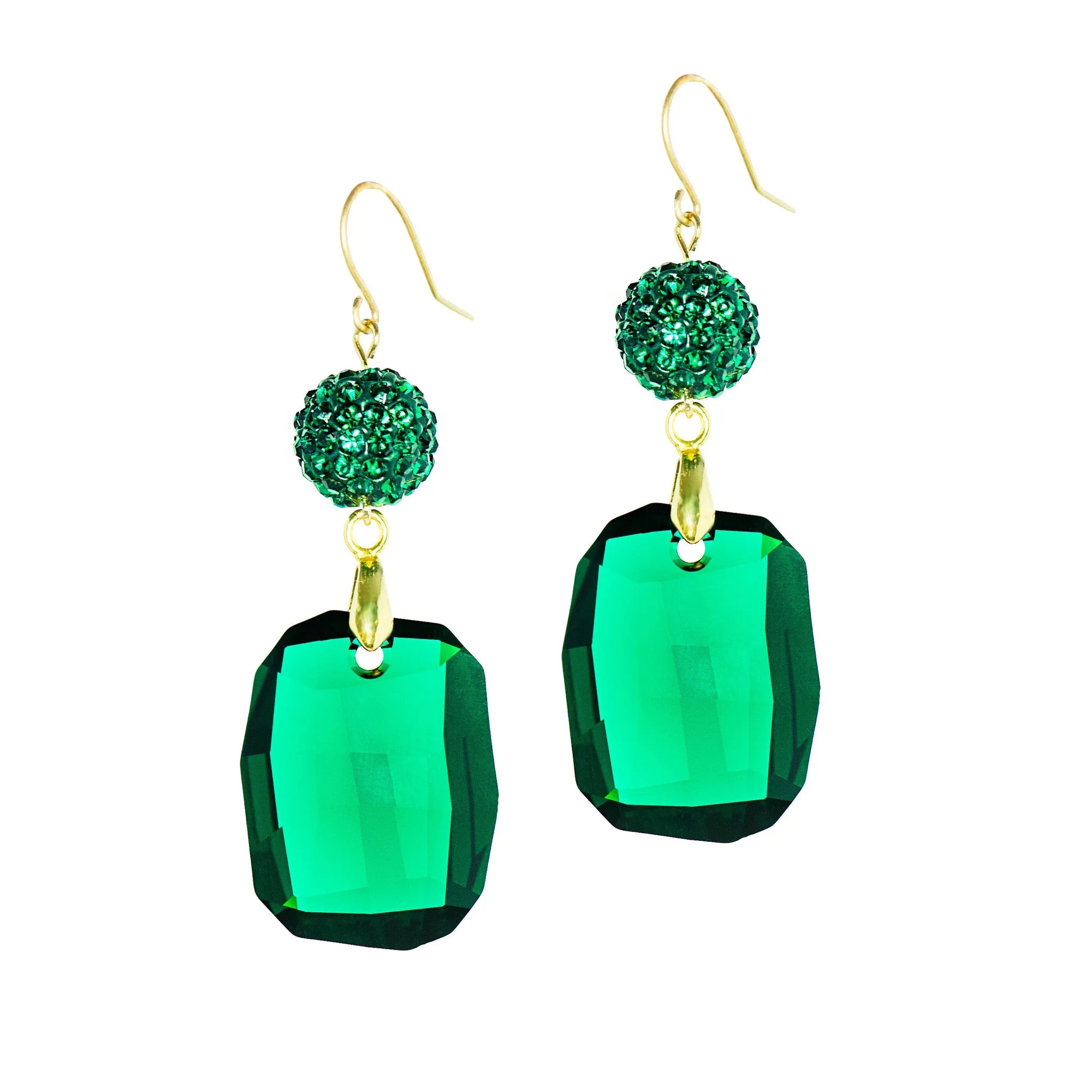 EMERALD ROYALE STATEMENT EARRINGS