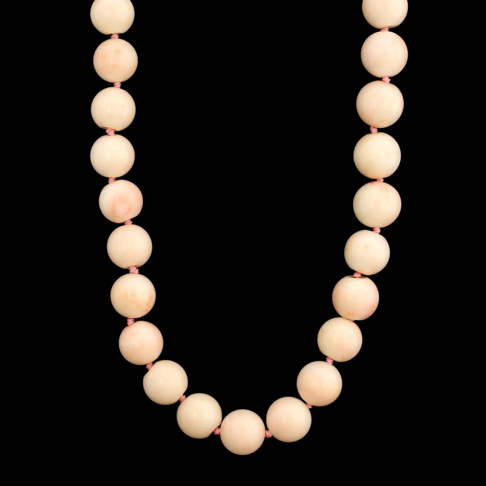 Estate Endless Pink Coral Bead Necklace