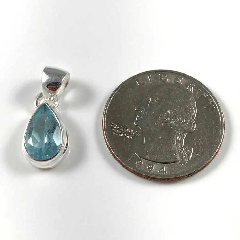Faceted Aquamarine Pendant