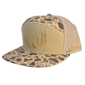FIELDSTONE 7 Panel Brown Backwoods Rack 3D Puff Logo Hat (RH-203)