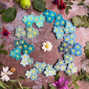 Forget-me-not flower brooch