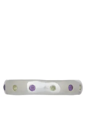 Fortuna Ring in Sterling Silver - Amethyst & Peridot