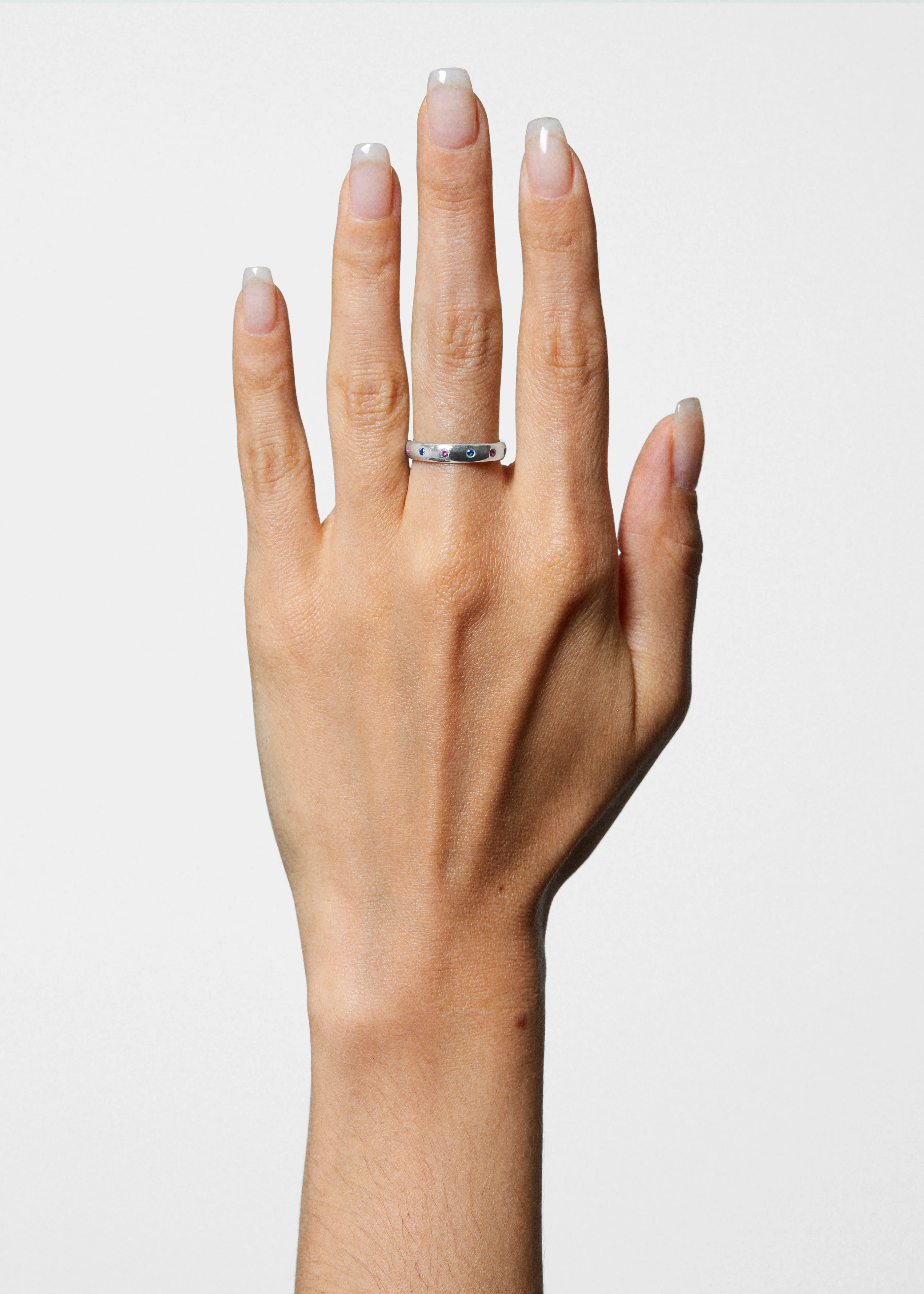 Fortuna Ring in Sterling Silver - Amethyst & Peridot