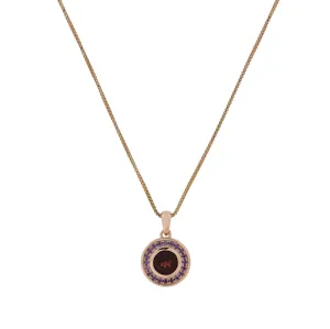 Garnet & Amethyst Pendant in Rose Gold Vermeil