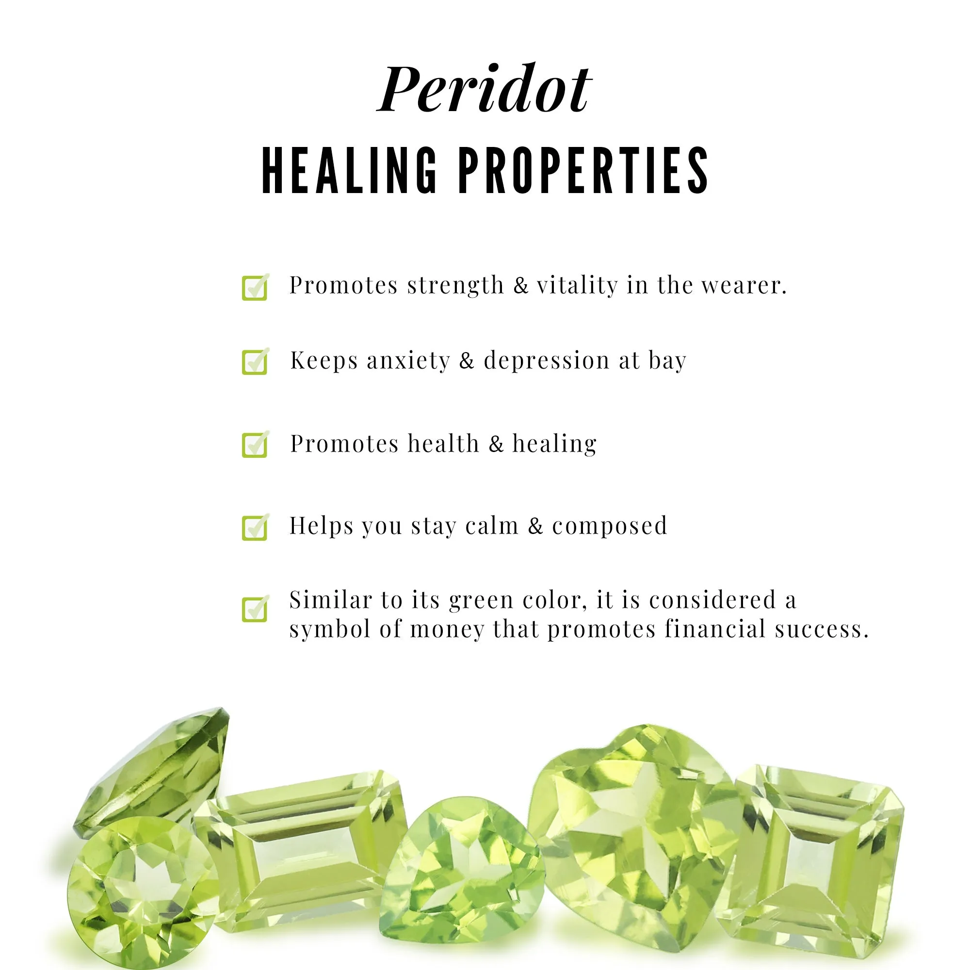 Genuine Peridot Ring Set with Moissanite