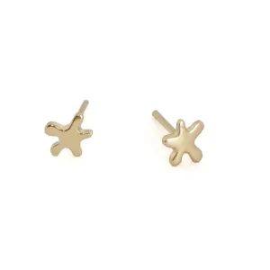 Gold Doodle Stud Earrings