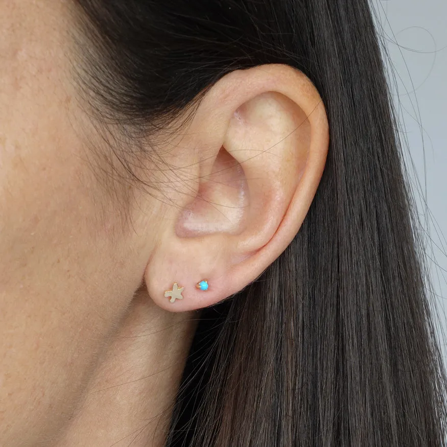 Gold Doodle Stud Earrings