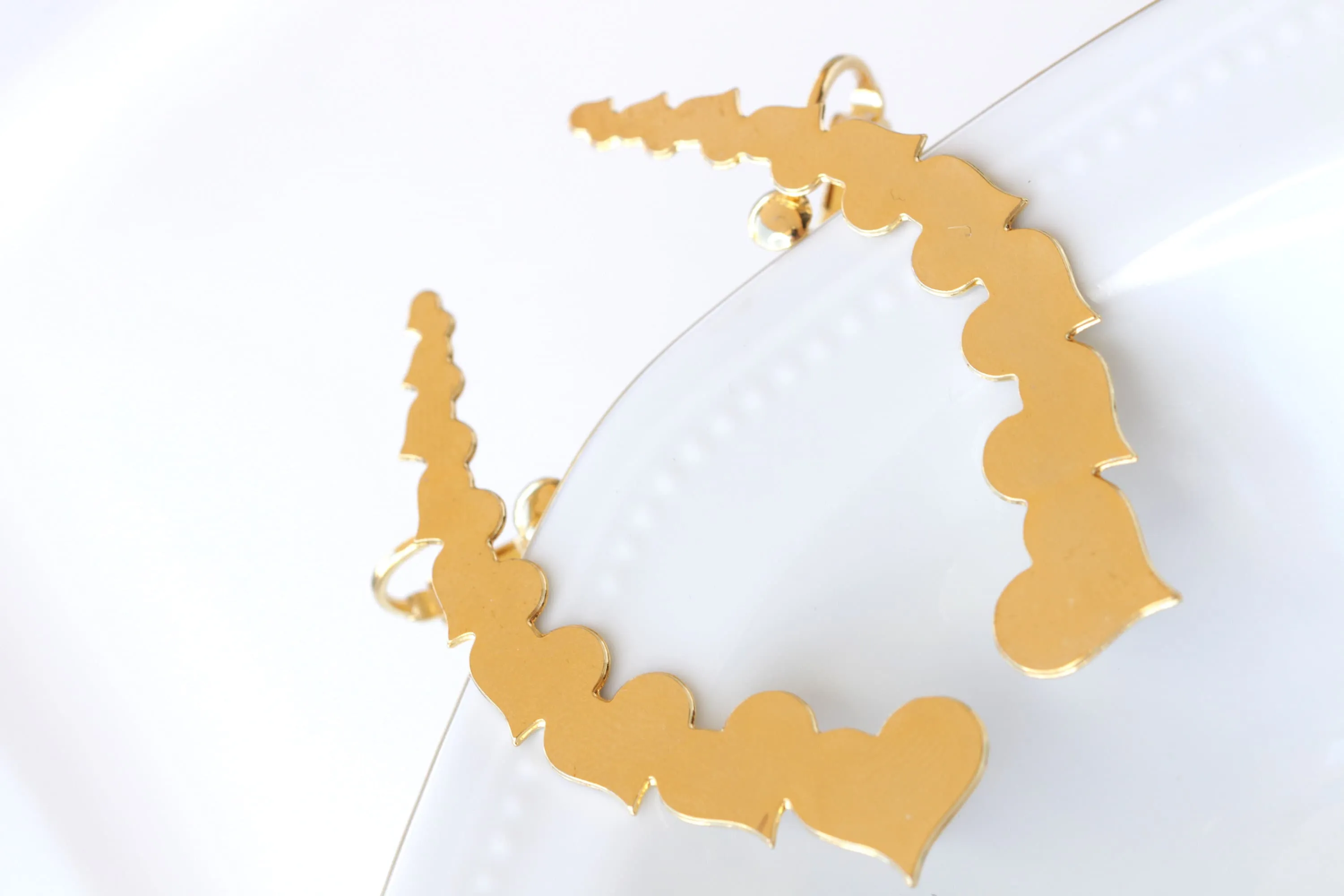 Gold Heart EAR CLIMBER EARRINGS
