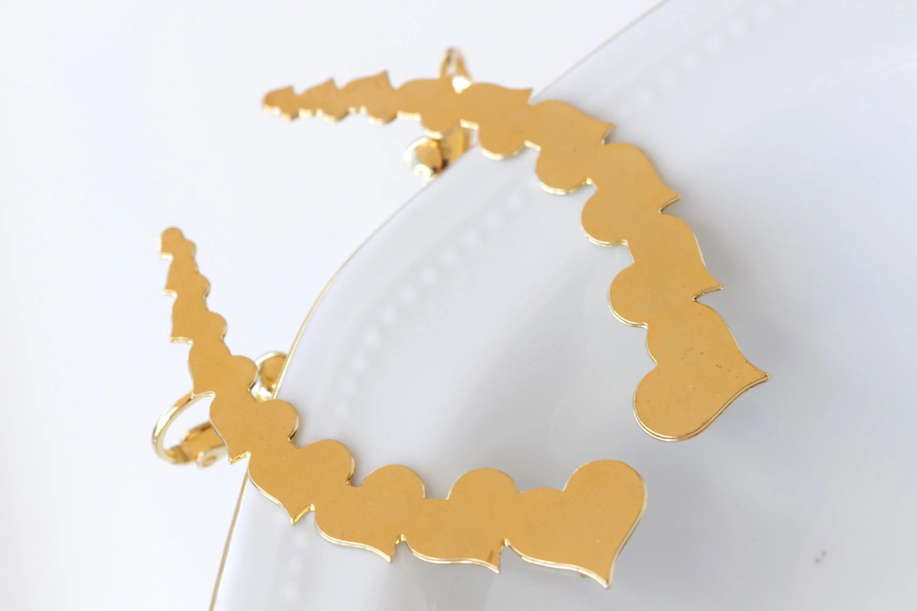 Gold Heart EAR CLIMBER EARRINGS