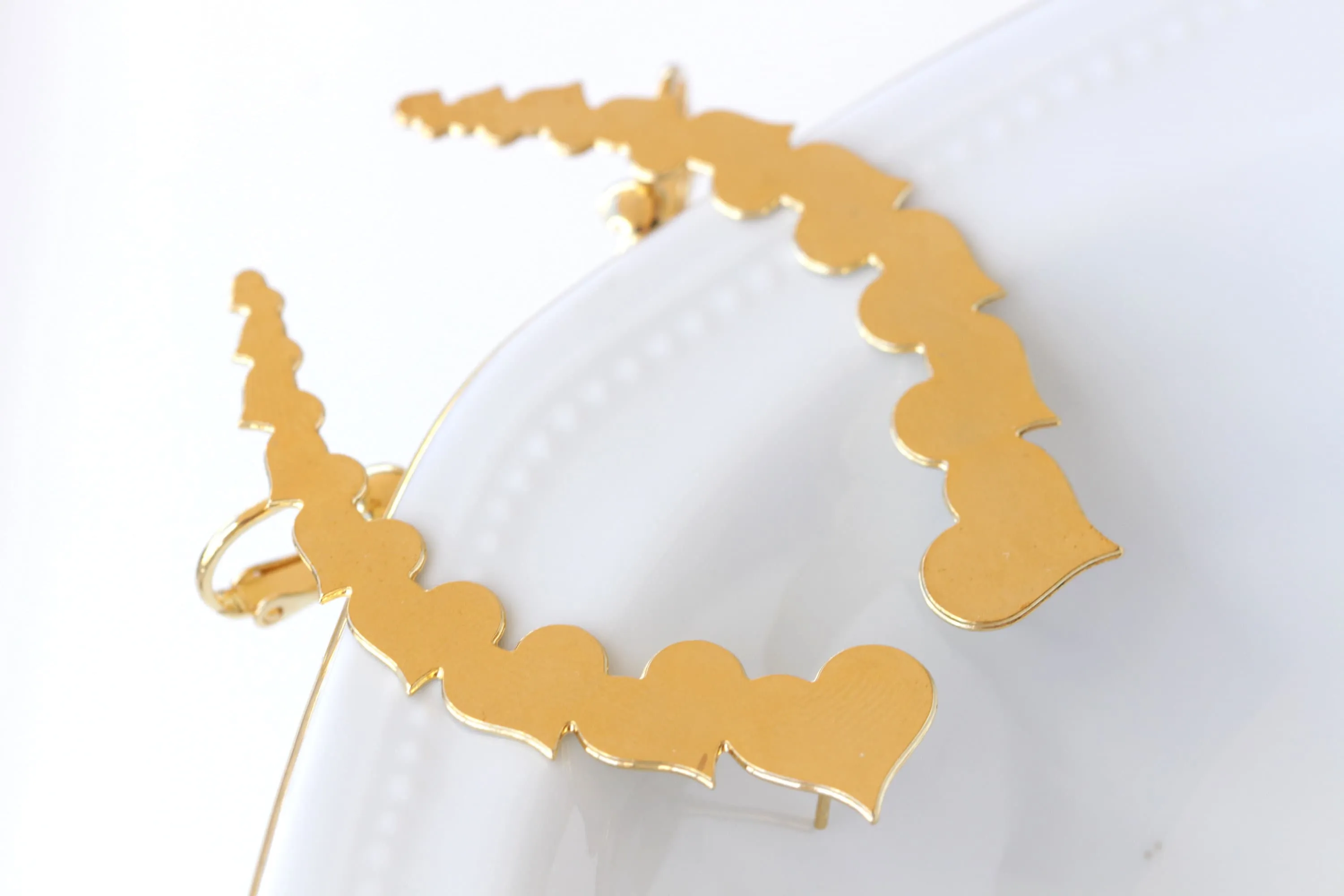 Gold Heart EAR CLIMBER EARRINGS