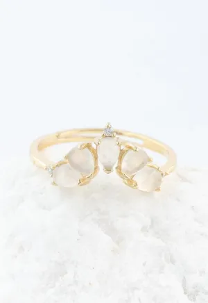 Gold Moonstone Ring - Gives Freedom & Hope To Women!