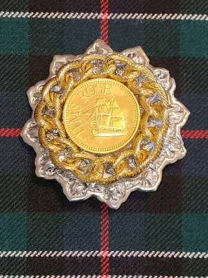 Gold Plate HMS Rose Badge