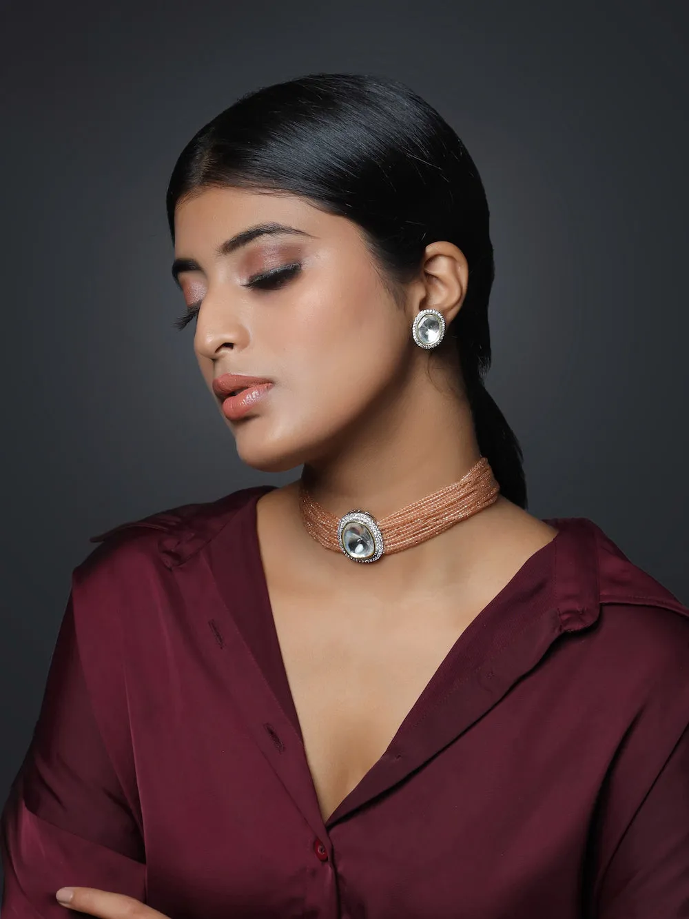 Haven Choker Necklace Set With Dori