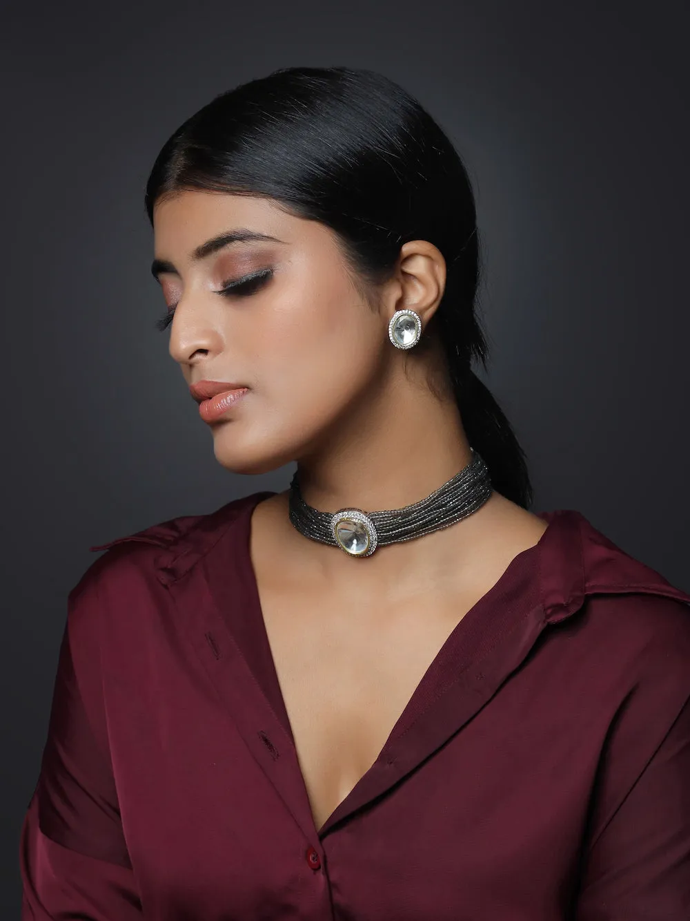 Haven Choker Necklace Set With Dori
