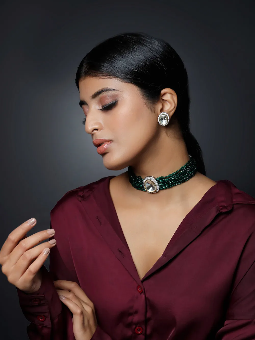 Haven Choker Necklace Set With Dori