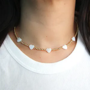 Hearts X Gold Ball Choker