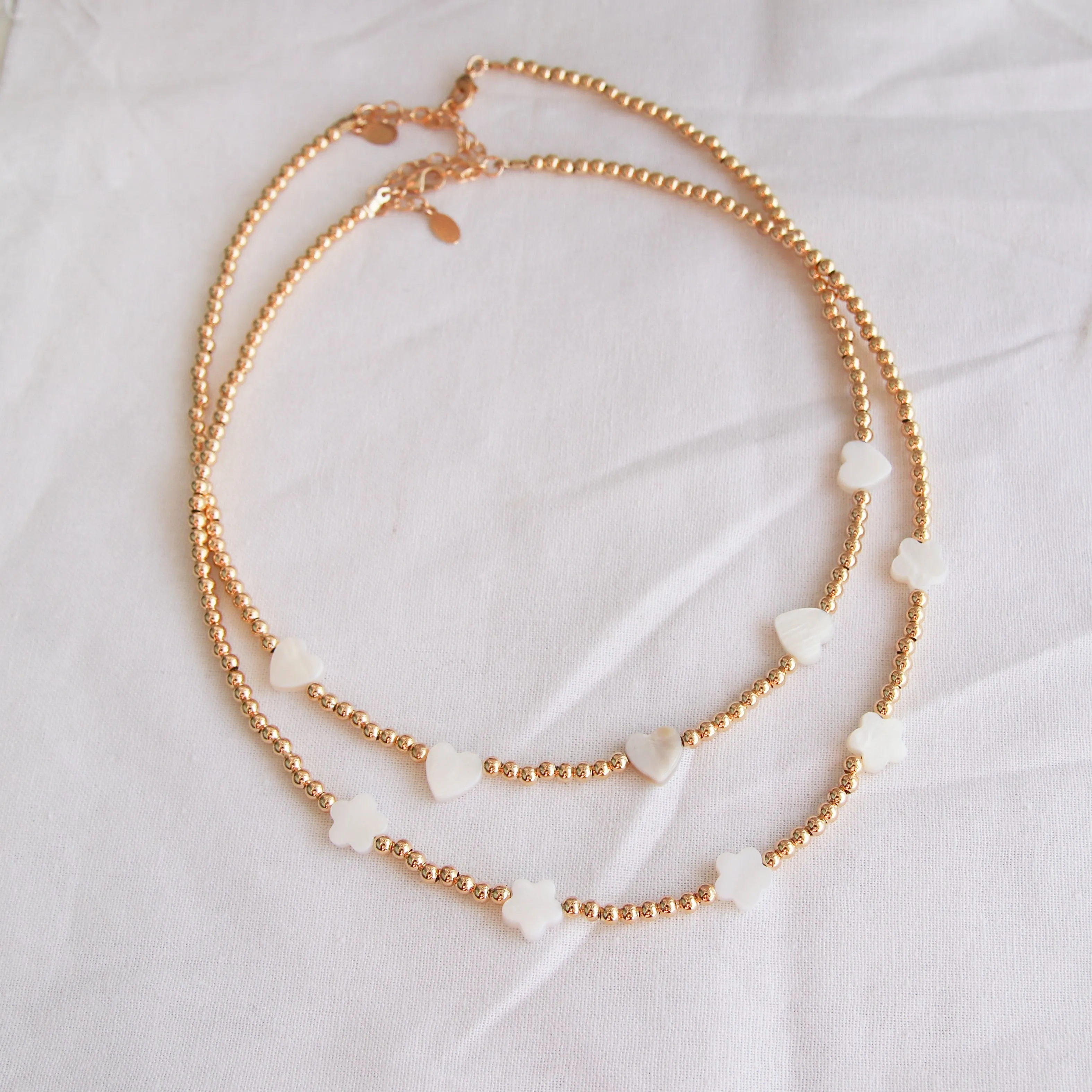 Hearts X Gold Ball Choker