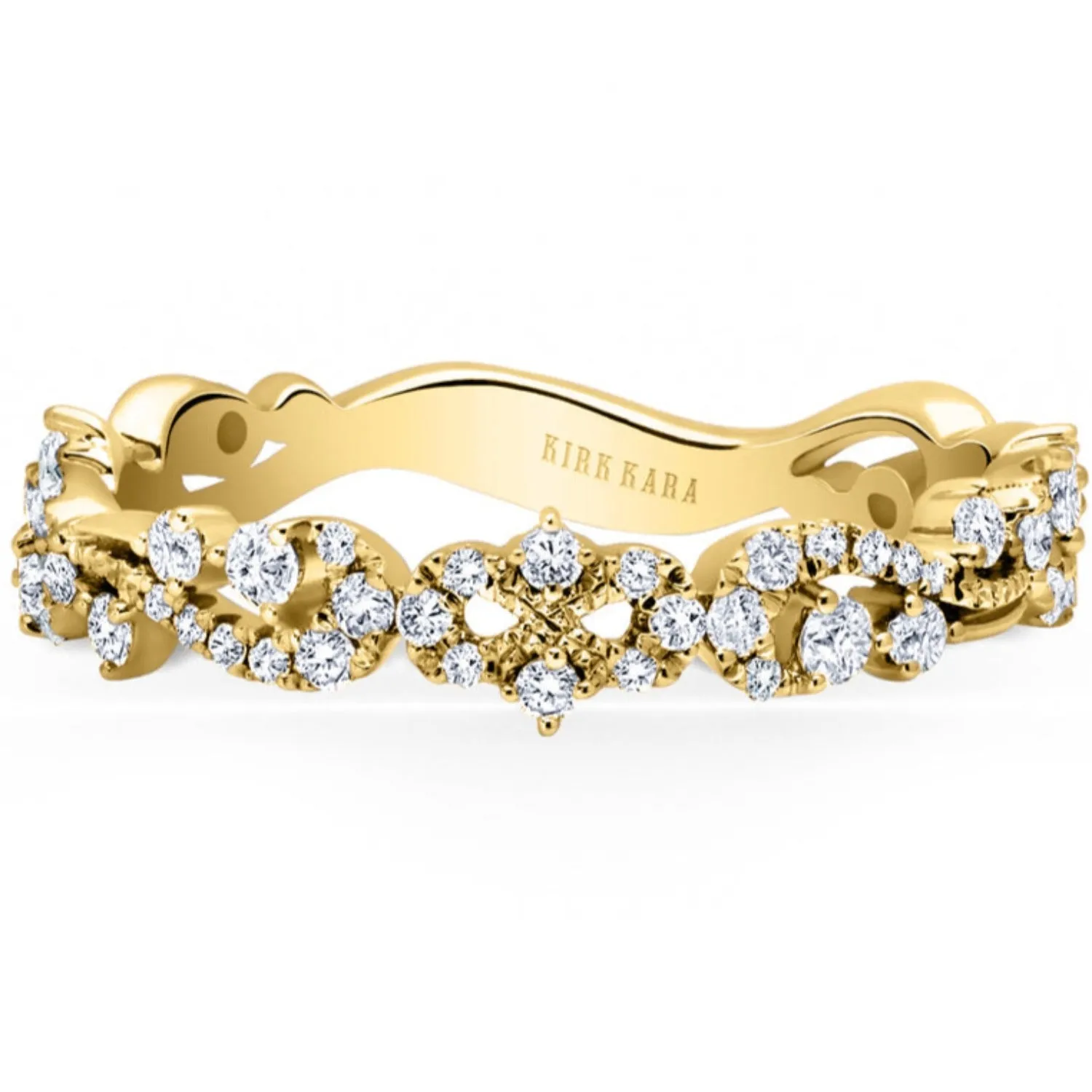 Kirk Kara "Angelique" Diamond Scrollwork Wedding Ring