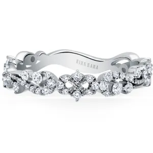 Kirk Kara "Angelique" Diamond Scrollwork Wedding Ring