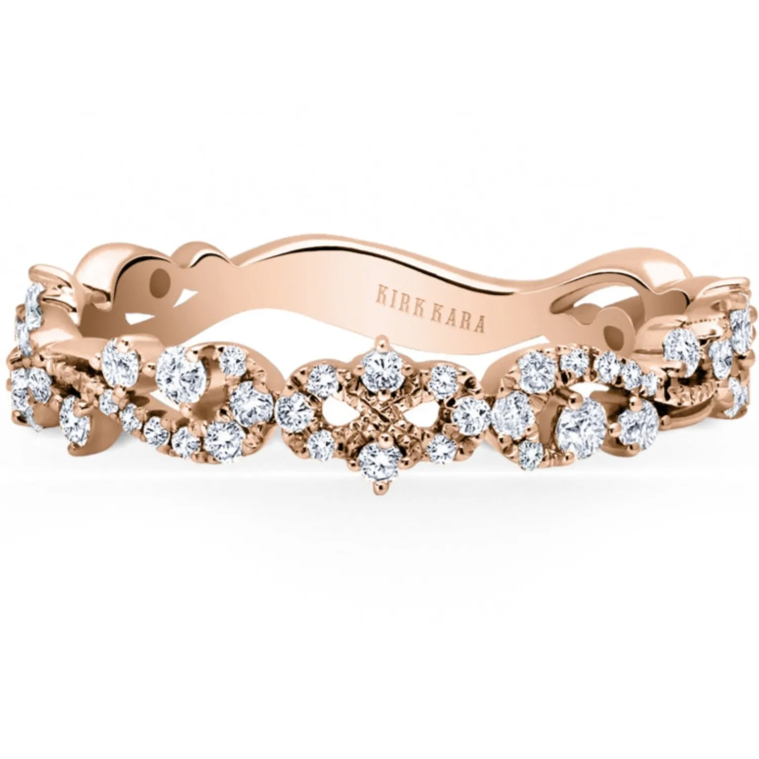 Kirk Kara "Angelique" Diamond Scrollwork Wedding Ring