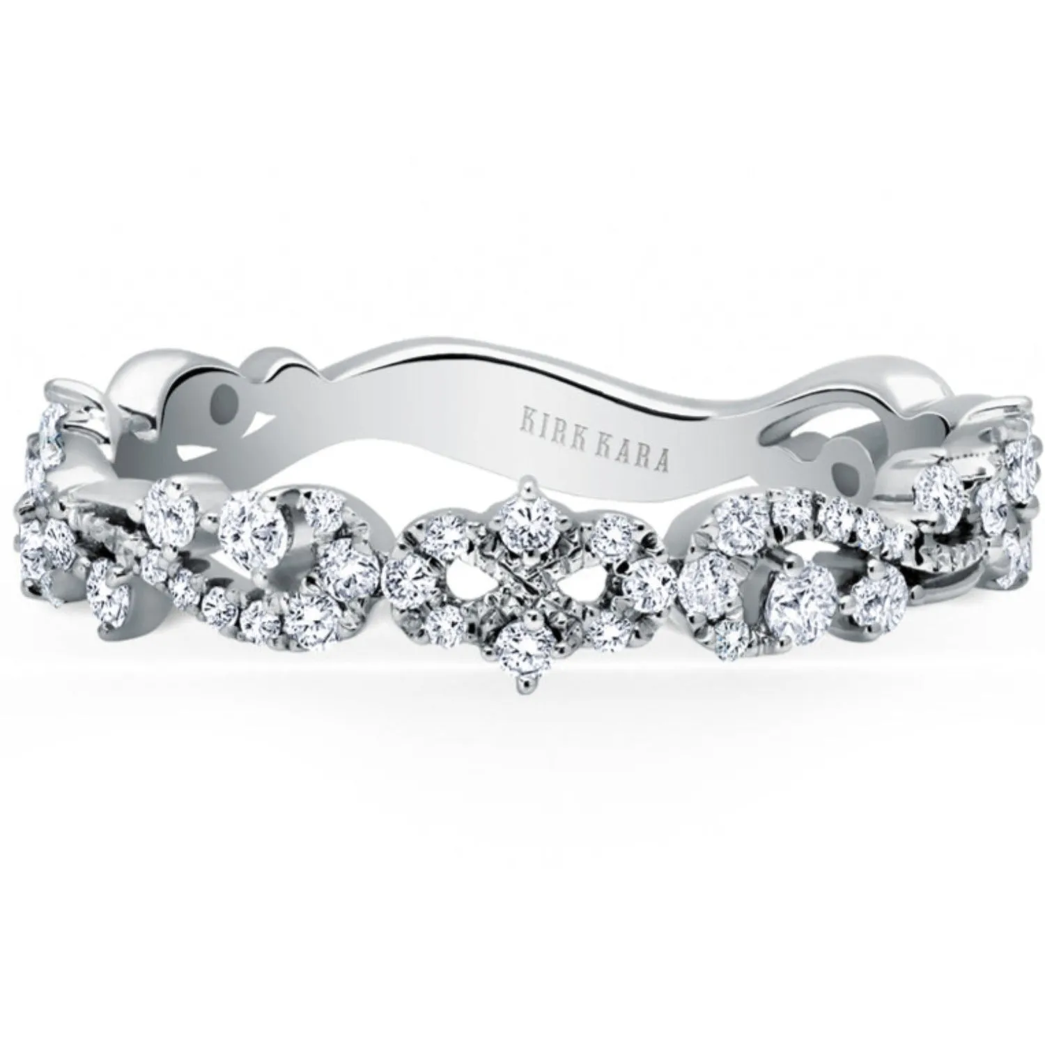 Kirk Kara "Angelique" Diamond Scrollwork Wedding Ring