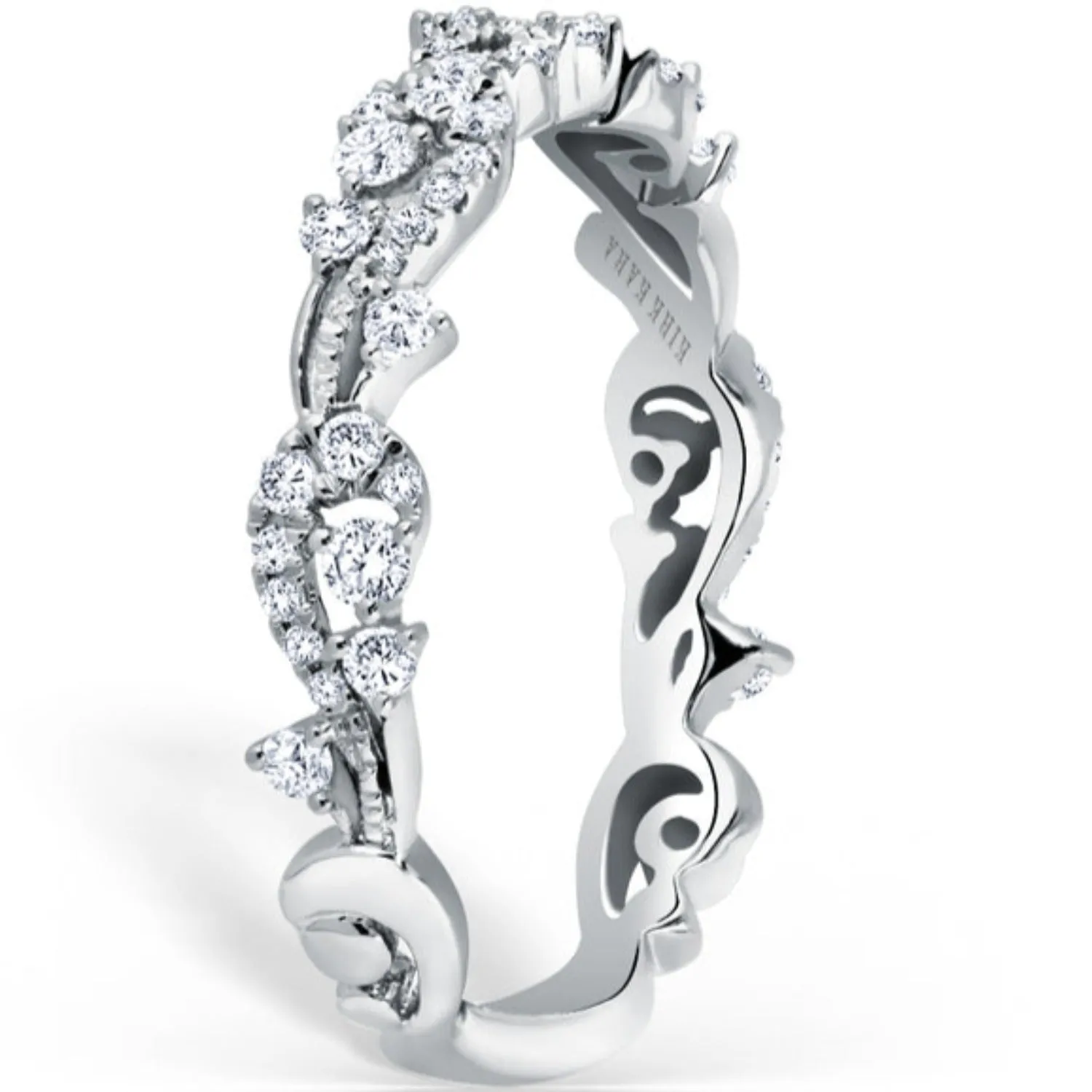 Kirk Kara "Angelique" Diamond Scrollwork Wedding Ring