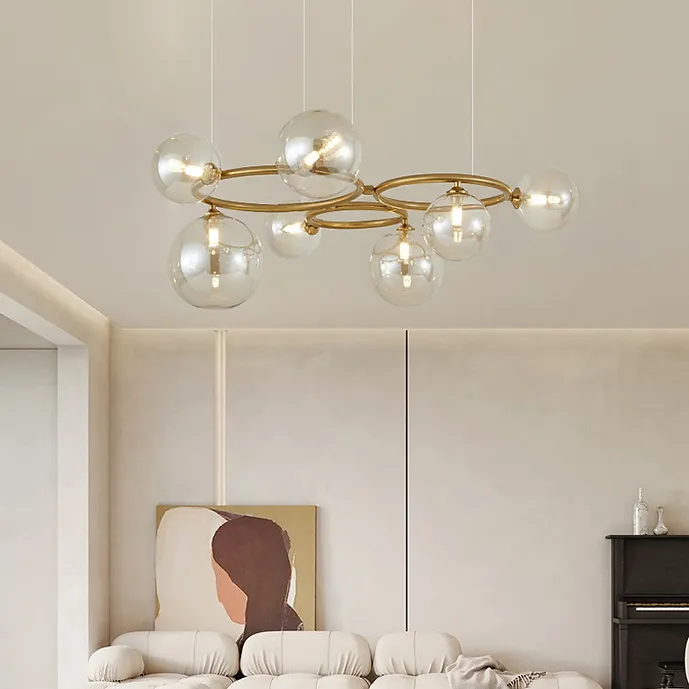 LED Metal Glass Bubble Pendant Light