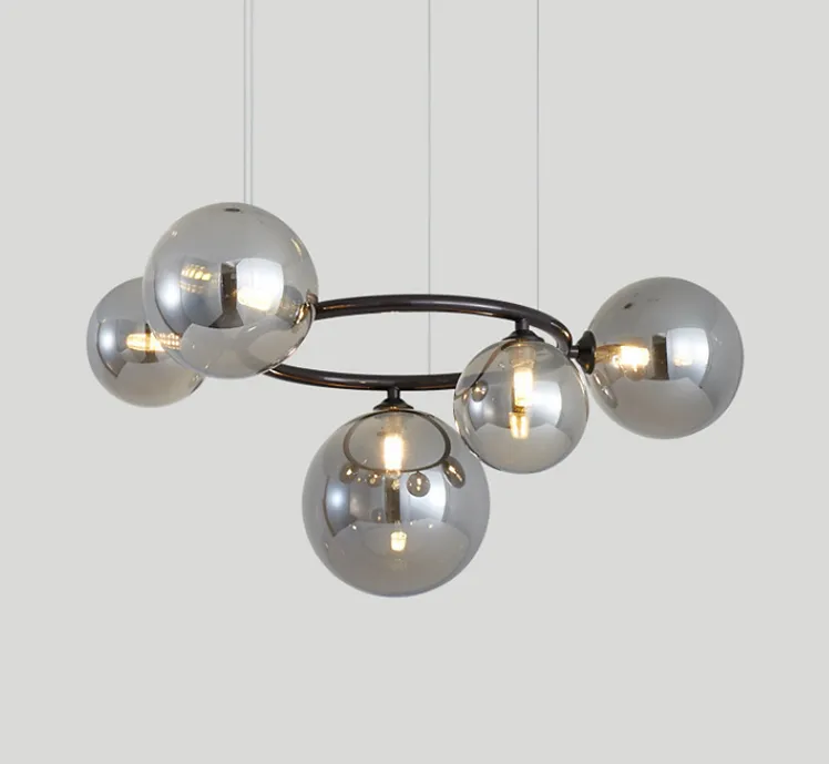 LED Metal Glass Bubble Pendant Light