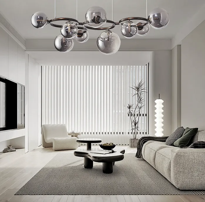 LED Metal Glass Bubble Pendant Light