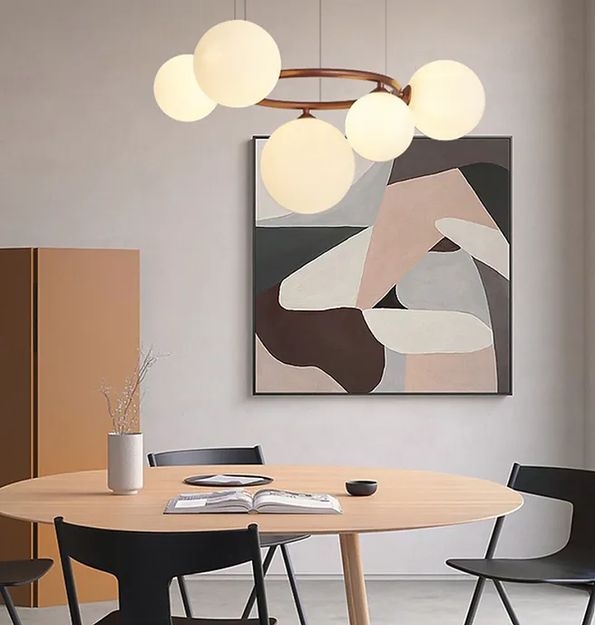 LED Metal Glass Bubble Pendant Light