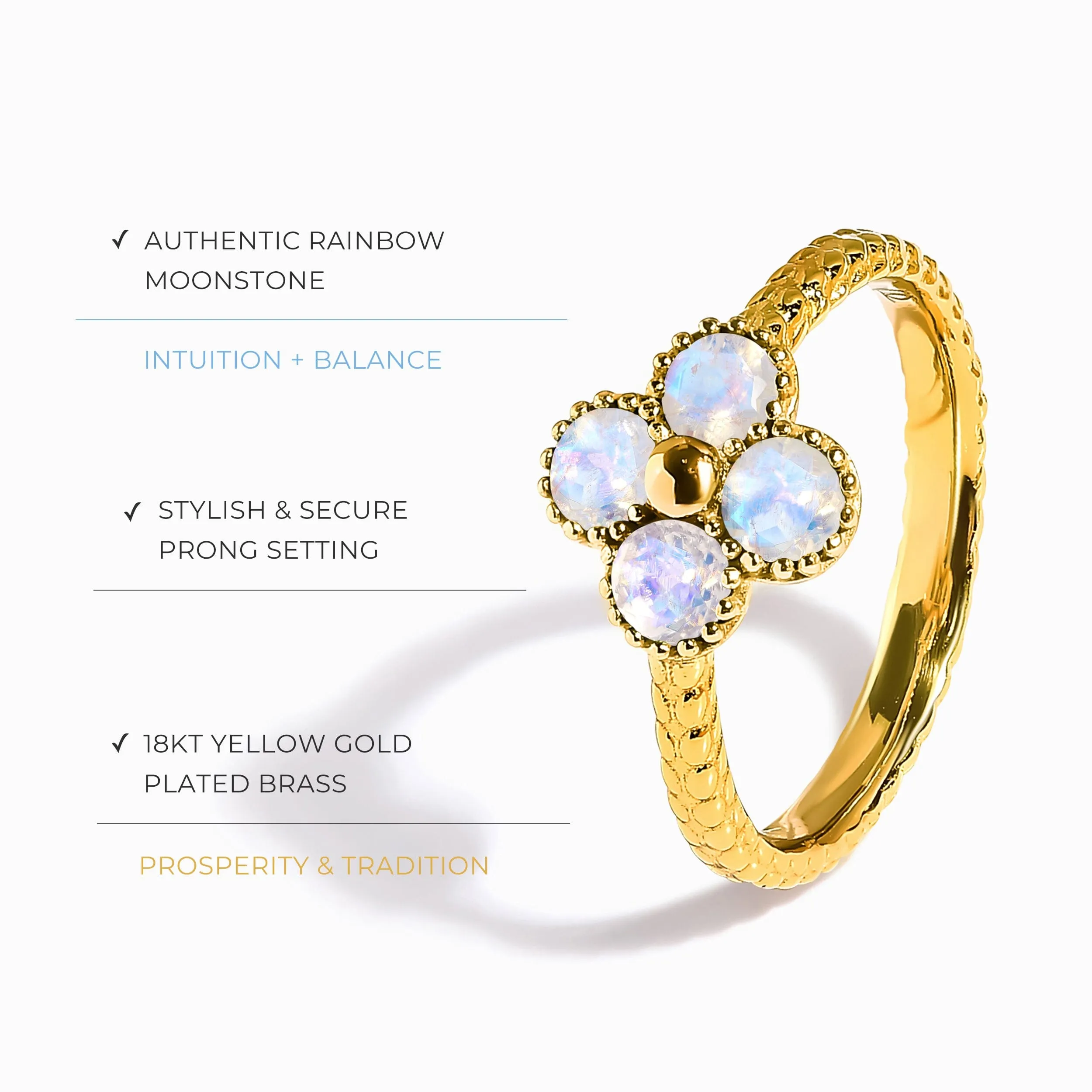 Lucky Me Ring - Moonstone
