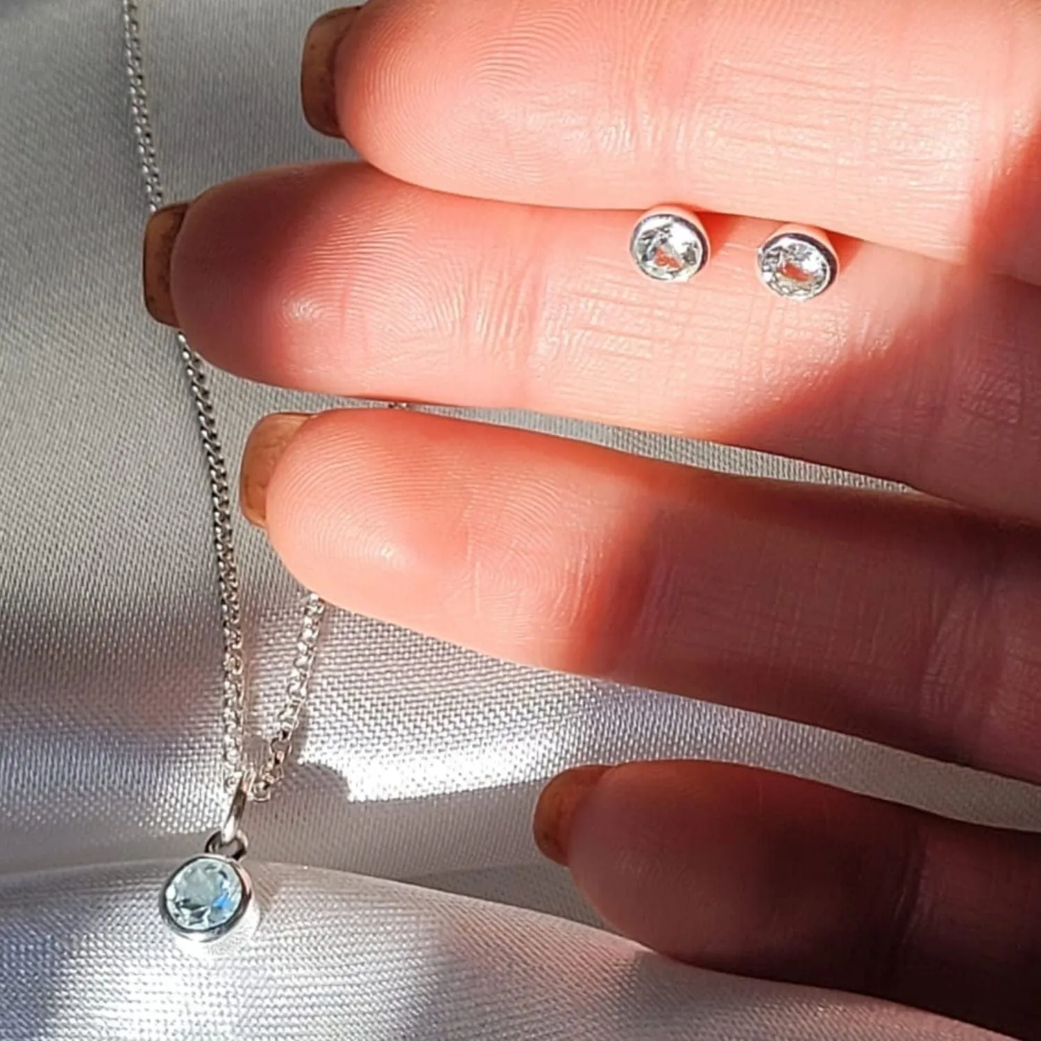 March Birthstone Earrings (Aquamarine)